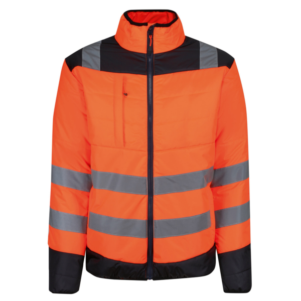 TRA483 - Regatta Pro hi-vis thermal Baffle  jacket, toasty,  Thermo-guard 140gsm insulation Orange - Image 4