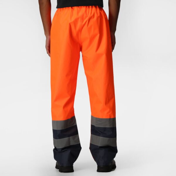 TRW505 Regatta Hi-vis pro Waterproof and breathable Isotex 10000 overtrousers Orange - Image 3