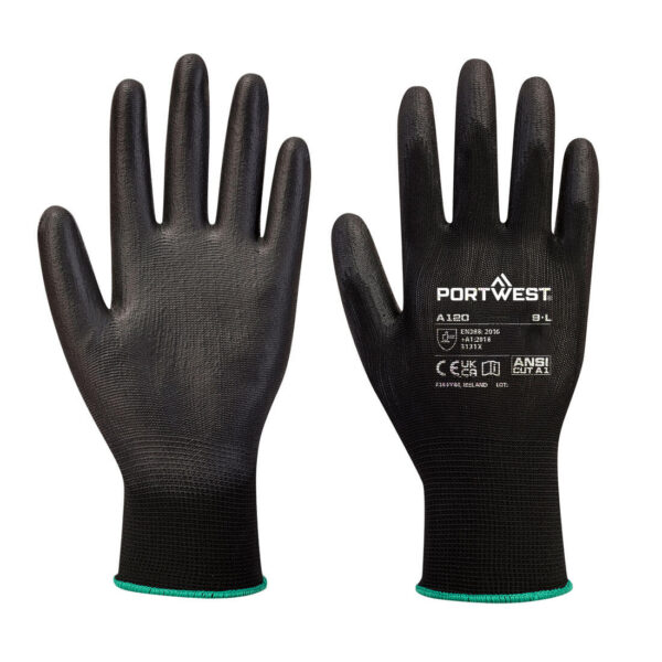 A120 - PU Palm Glove -Economy Polyester Budget PU -Not made of Polyamide For extended wear - Image 3