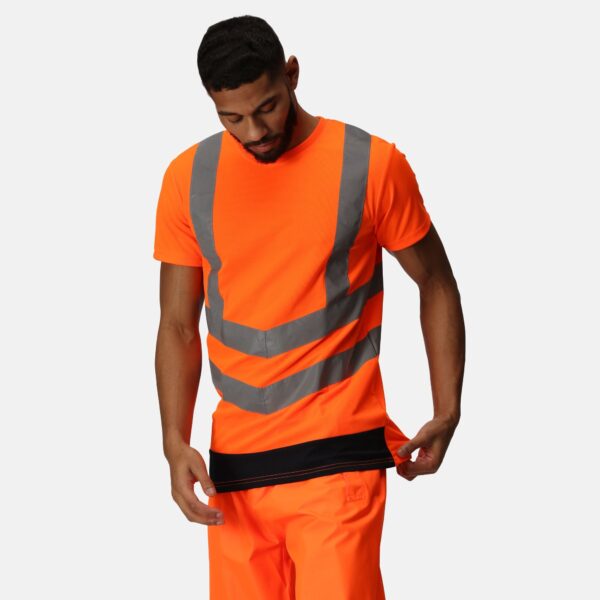 TRS194 - Regatta Pro Hi Vis Tee, offers great moisture-wicking performance to keep you fresh Orange