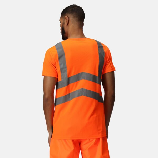TRS194 - Regatta Pro Hi Vis Tee, offers great moisture-wicking performance to keep you fresh Orange - Image 2