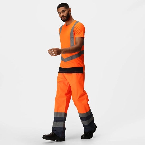 TRS194 - Regatta Pro Hi Vis Tee, offers great moisture-wicking performance to keep you fresh Orange - Image 3