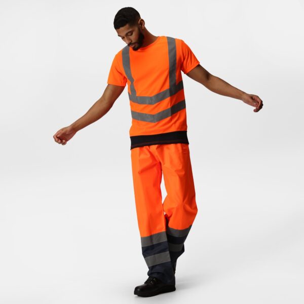TRS194 - Regatta Pro Hi Vis Tee, offers great moisture-wicking performance to keep you fresh Orange - Image 5