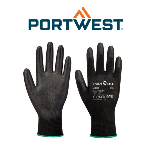 A120 - PU Palm Glove -Economy Polyester Budget PU -Not made of Polyamide For extended wear