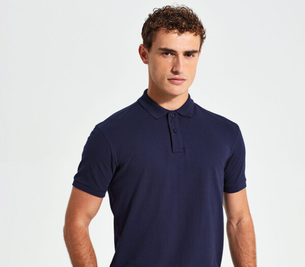 AQ010 Men's soft polo Fabric100% Ringspun combed cotton. Charcoal and Heather Colours: 60% Cotton, 40% Polyester.