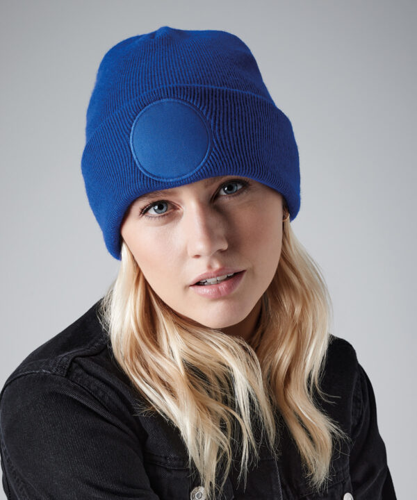 BC446 Circular patch beanie