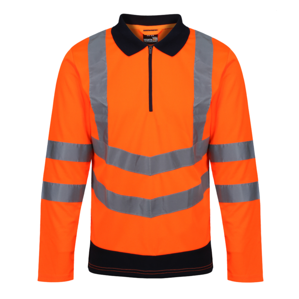 TRS192 Regatta  Pro hi-vis ls polo shirt quick-drying fabric, with great moisture-wicking performance - Image 9