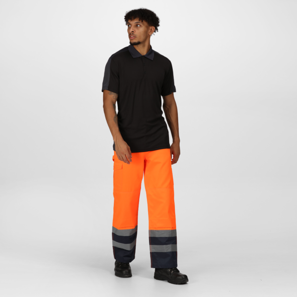 TRJ524R Regatta Pro hi-vis cargo trousers,  packed with pockets, hard-wearing Orange