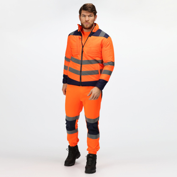 TRA483 - Regatta Pro hi-vis thermal Baffle  jacket, toasty,  Thermo-guard 140gsm insulation Orange - Image 2