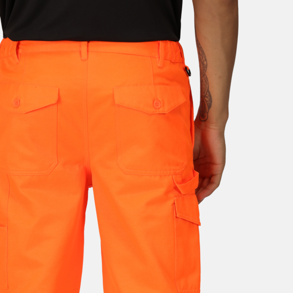 TRJ524R Regatta Pro hi-vis cargo trousers,  packed with pockets, hard-wearing Orange - Image 4