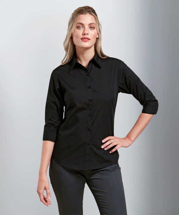 PR305 Women's ¾ sleeve poplin blouse