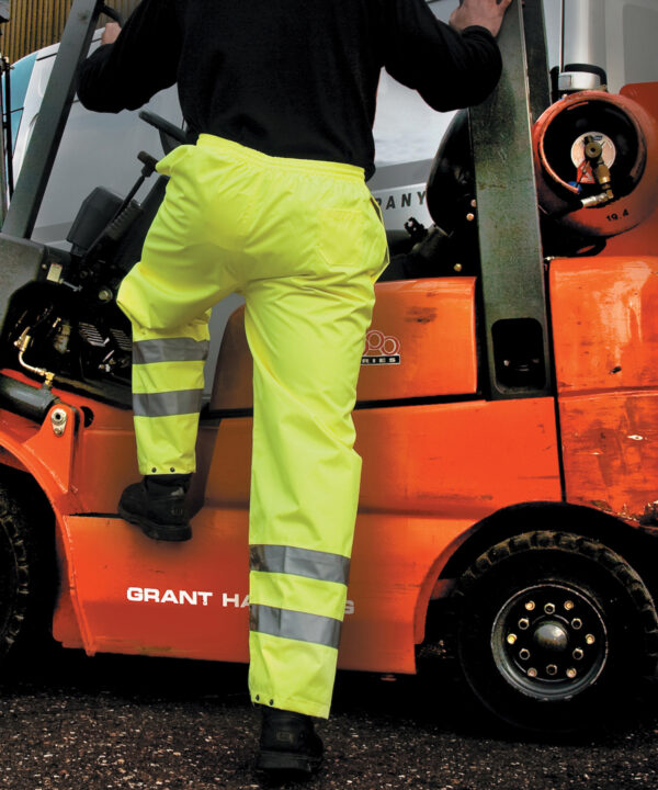 R022X Result Safety high-viz overtrousers Waterproof 3000mm, windproof. Taped seams - Image 2