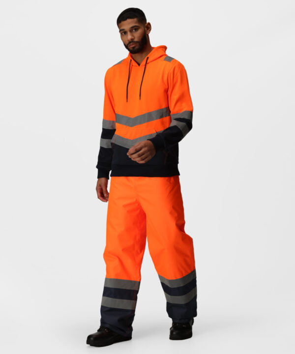 TRJ Regatta Pro Hi Vis Insulated Overtrousers Orange/Navy