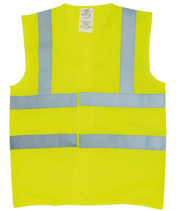 HVW100FR-Y Flame-retardant hi-vis sleeveless waistcoat Yellow