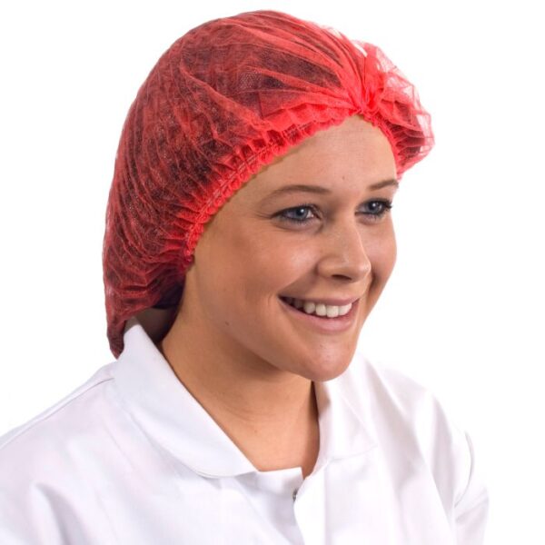 14720 Supertouch -Pleated Style Mob Cap Red (Sold in Cases)