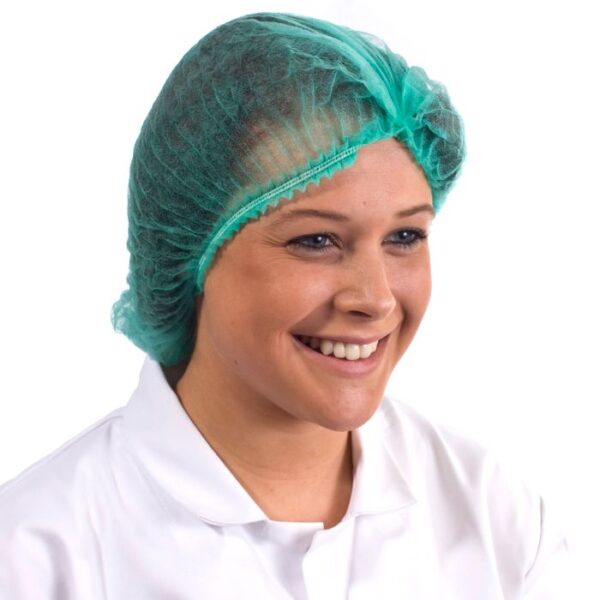 14730 Supertouch -Pleated Style Mob Cap Green (Sold in Cases)