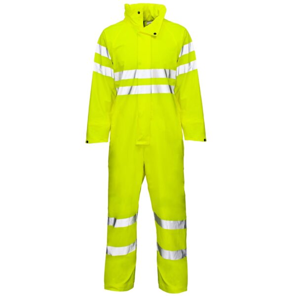 19141 Stormflex® Hi Vis Yellow Tough PU Coverall  Lightweight and breathable, for use in adverse weather conditions