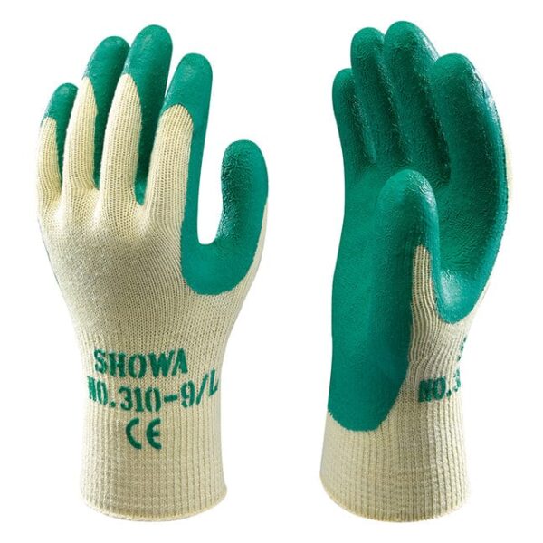 Showa 310 Latex Coated Grip Glove Green