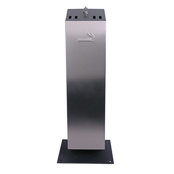 101675 Free Standing Stainless Steel Ashtray weather resistant and suitable for use in outdoor smoking areas