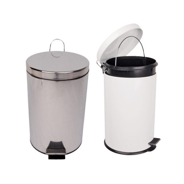 103435 3L Steel Pedal Bin with removable plastic liner for easy cleaning. Priced Each