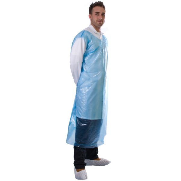 42113 Supertouch PE Smock, Offering full body cover perfect for food processing Price Per 500 Blue Only