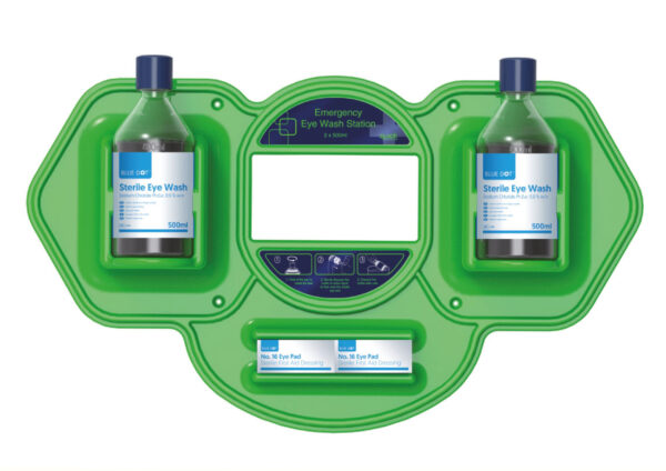 52005 BLUE DOT EYE WASH STATION, MIRROR AND 2 x Eye Pad Dressings