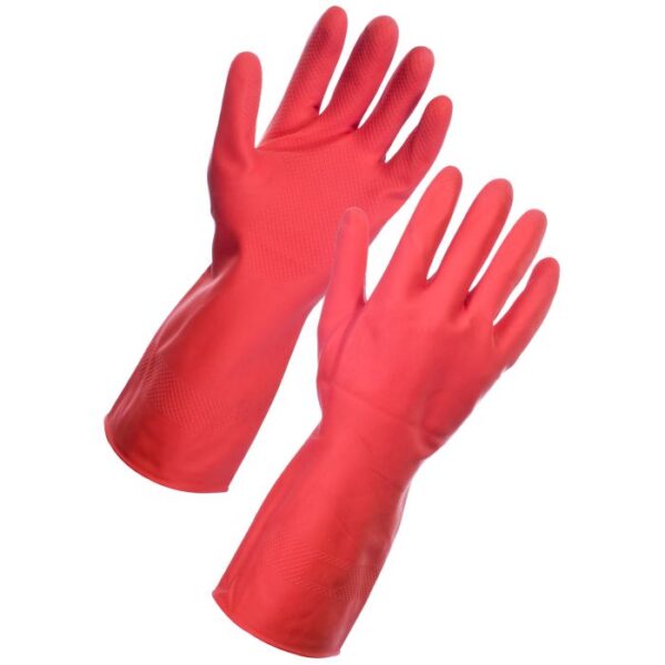 13321-Red Household Latex Cleaning Gloves