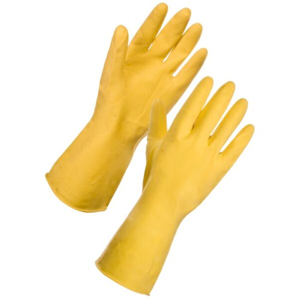 13341-Yellow Household Latex Cleaning Gloves