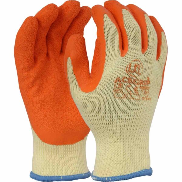 AceGrip-RP-Orange Premium Polycotton liner is soft and comfortable with crinkle latex palm coating Tier 1 Pricing £1.05 / pair