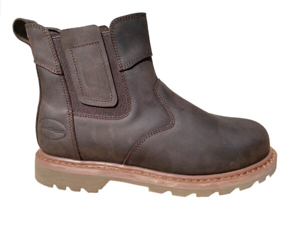 RT702DB - 'ASPEN' PREMIUM DARK BROWN WAXY WELTED CHELSEA BOOT S3 SRC