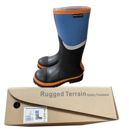 RT909B - RUGGED TERRAIN 'KODIAK' BLACK NEOPRENE/RUBBER SAFETY WELLINGTON S5 HRO CI SR