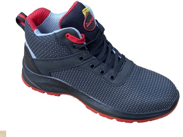 ST236BR - RUGGED TERRAIN BLACK/RED MESH METAL FREE S3 ESD SAFETY TRAINER BOOT