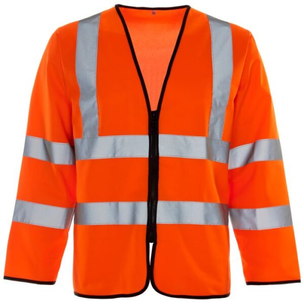 32681 Supertouch Hi Vis Orange Long Sleeved Zip Vest